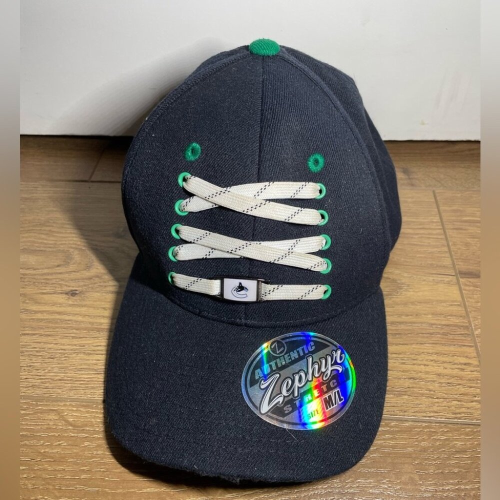Zephyr NHL Vancouver Canucks Lacer "Original" Curved Bill SnapBack Hat Brand